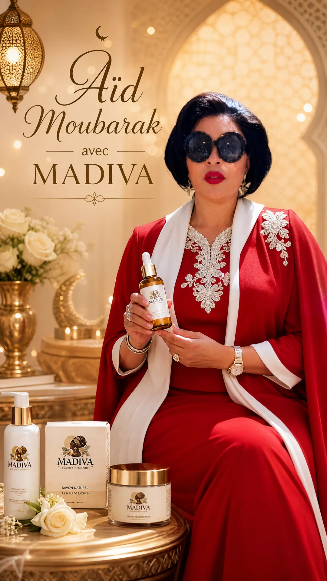 Visuel Aïd Moubarak avec les soins Madiva